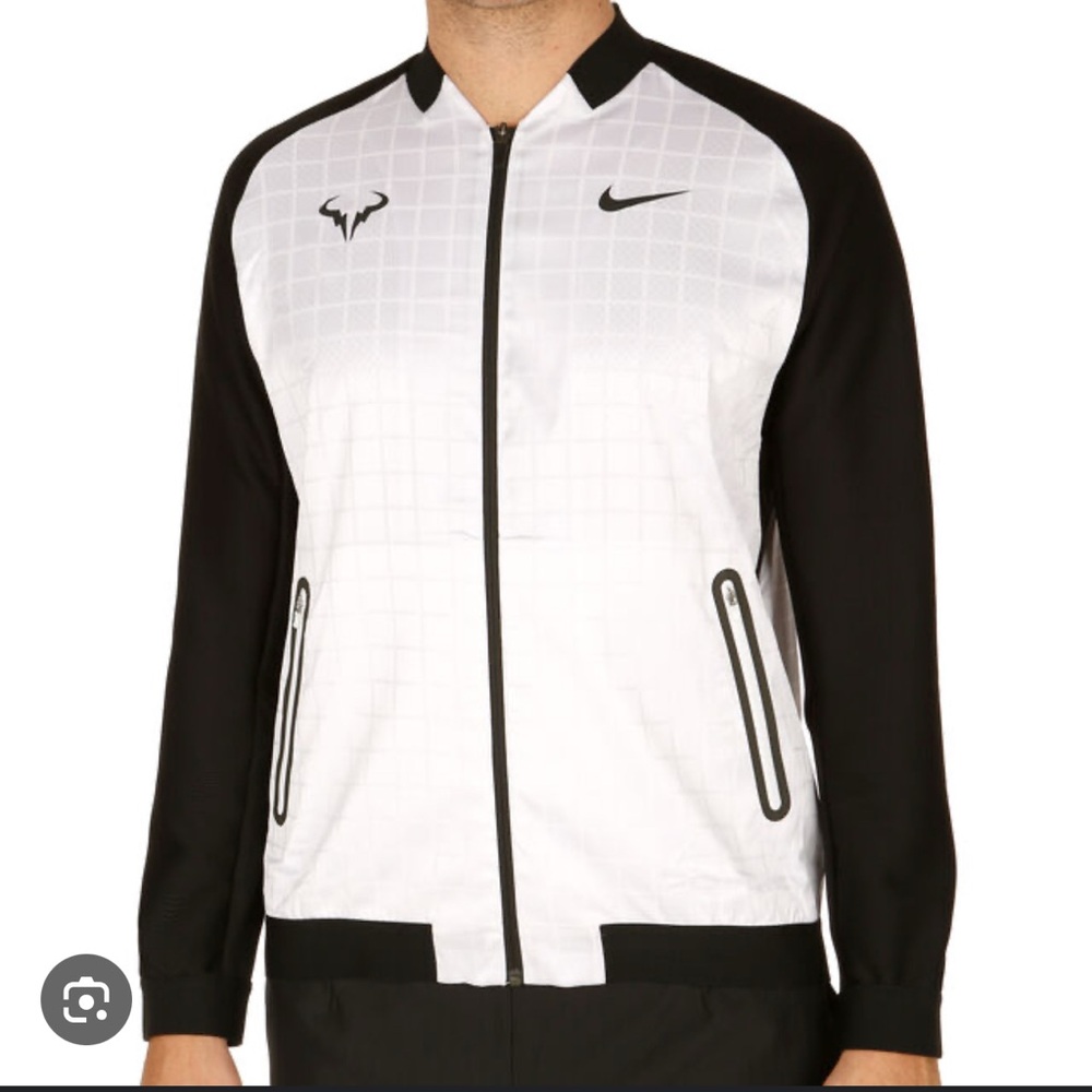 Nike Black and White Bomber Jacket with Modern Design
